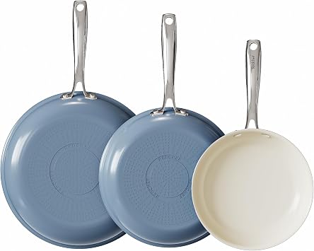 Redchef Non Stick Frying Pan, 20 24 28cm Ceramic Pots and Pan Set for Cooking, 8