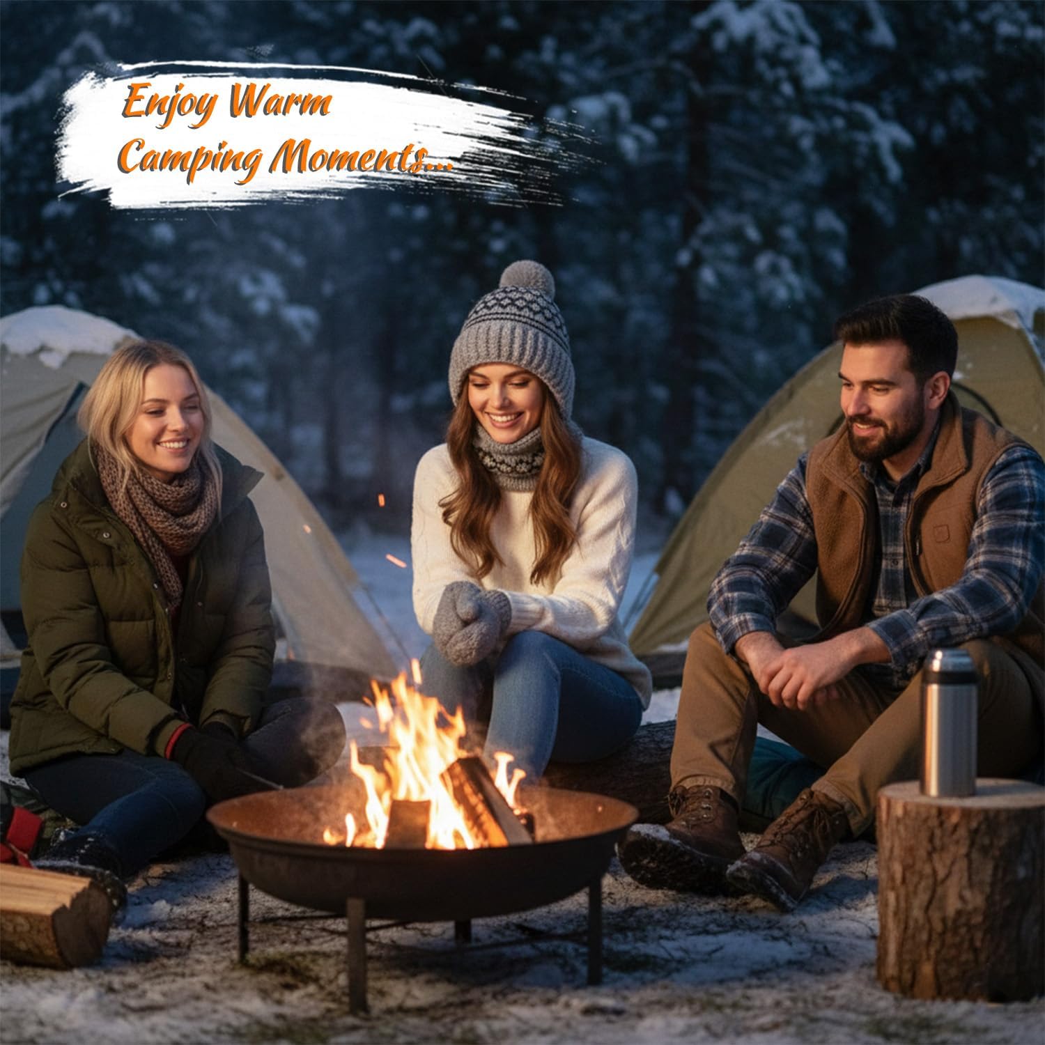 Women Balaclava One-Piece Skull Beanie Hat Neck Circle Scarf Ski Snow Winter Knit Fleece Cap Cold Weather - Image 9