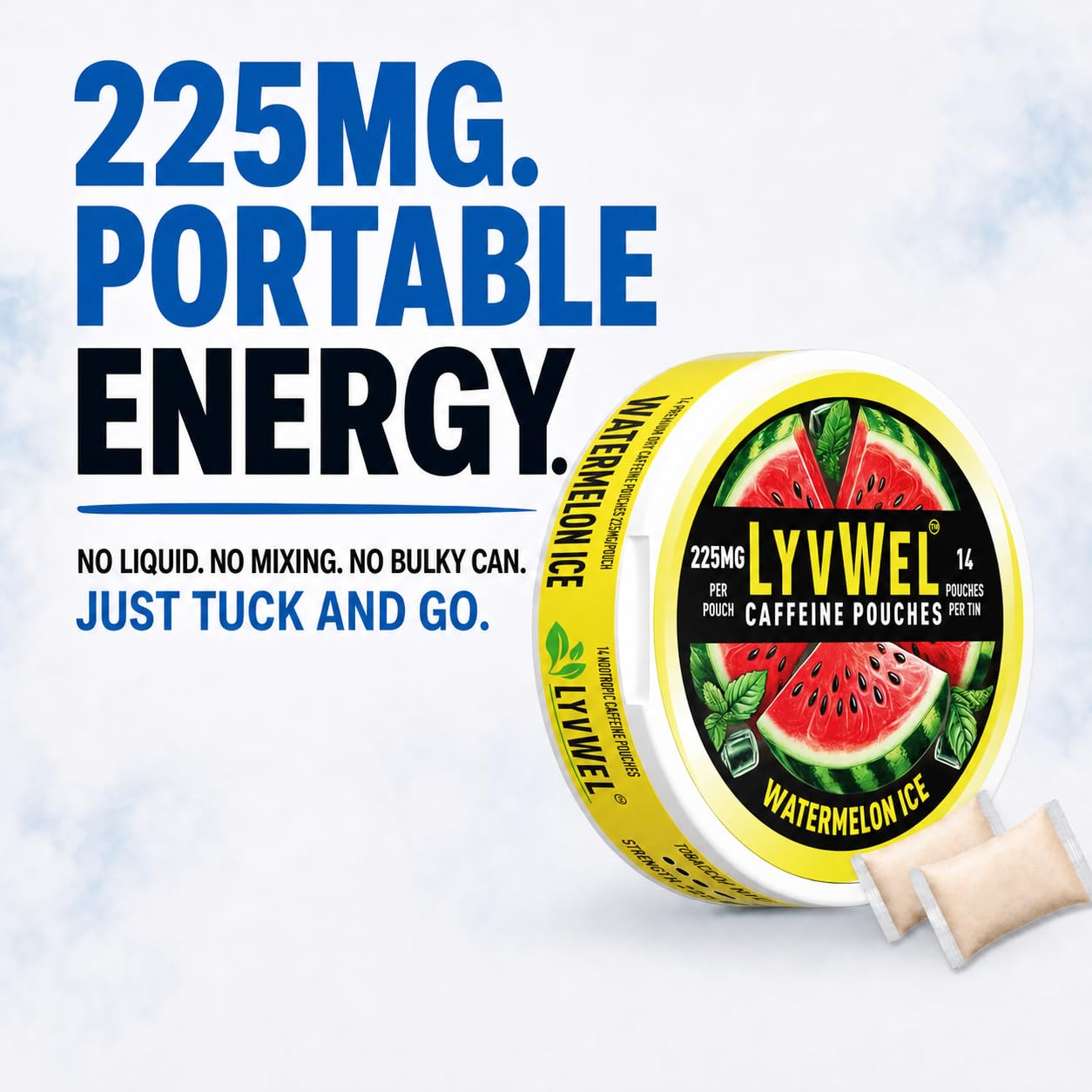 LyvWel 225mg Caffeine Pouches Variety Pack, 3-Pack, 42 Count — Amazon image 4