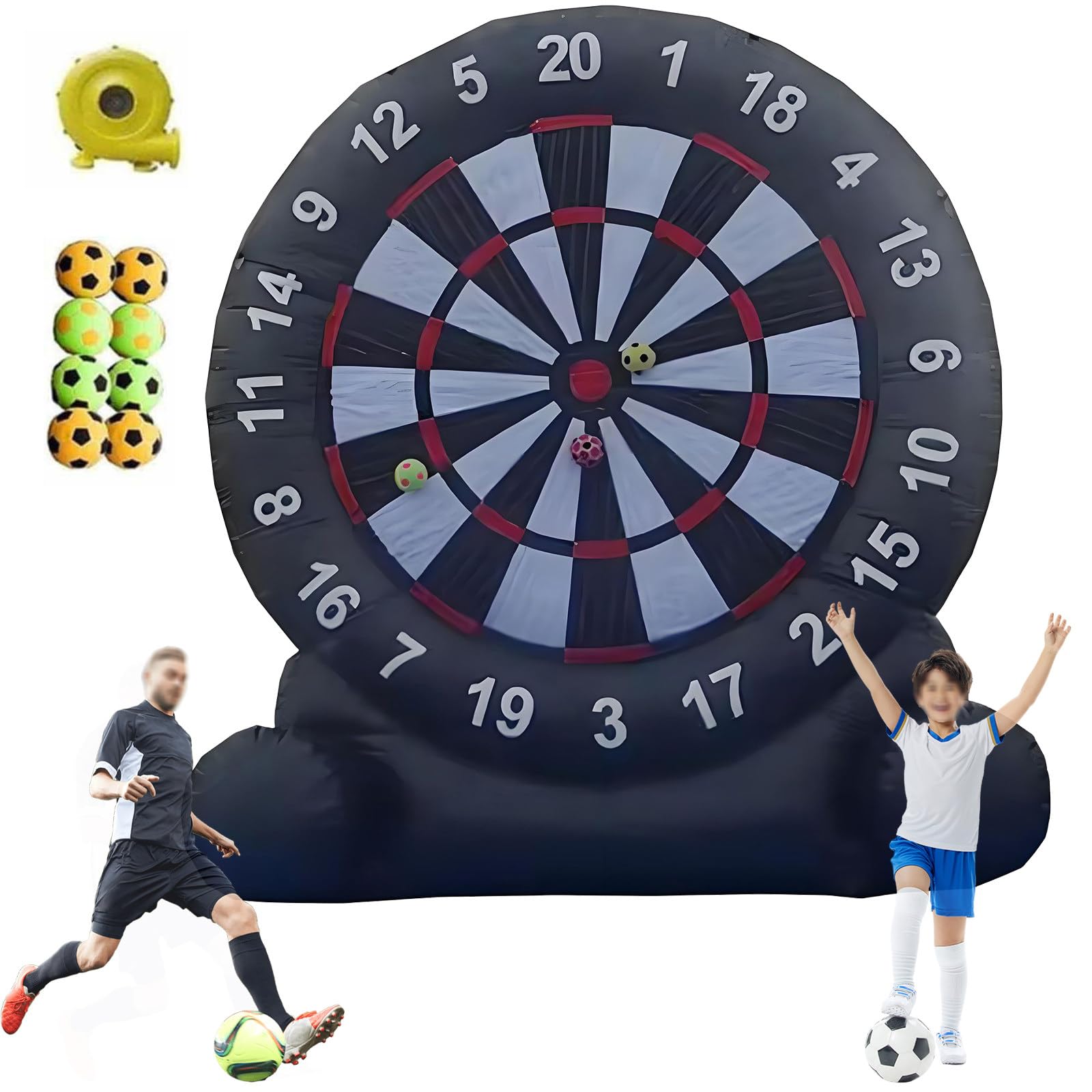 Diana inflable de fútbol con bomba de aire, perfecta para diversión al aire libre para todas las edades