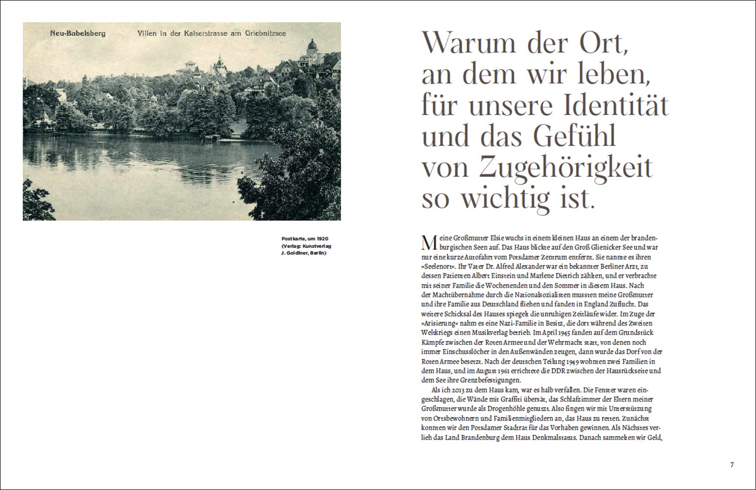 Die Villen am Griebnitzsee und ihre Geschichte: Auf der Suche nach dem verlorenen Glück