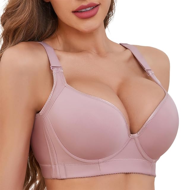 Plus Size Push Up Bra for Women Hide Back Fat Smoothing Bra Seamless Underwire T-Shirt Bra