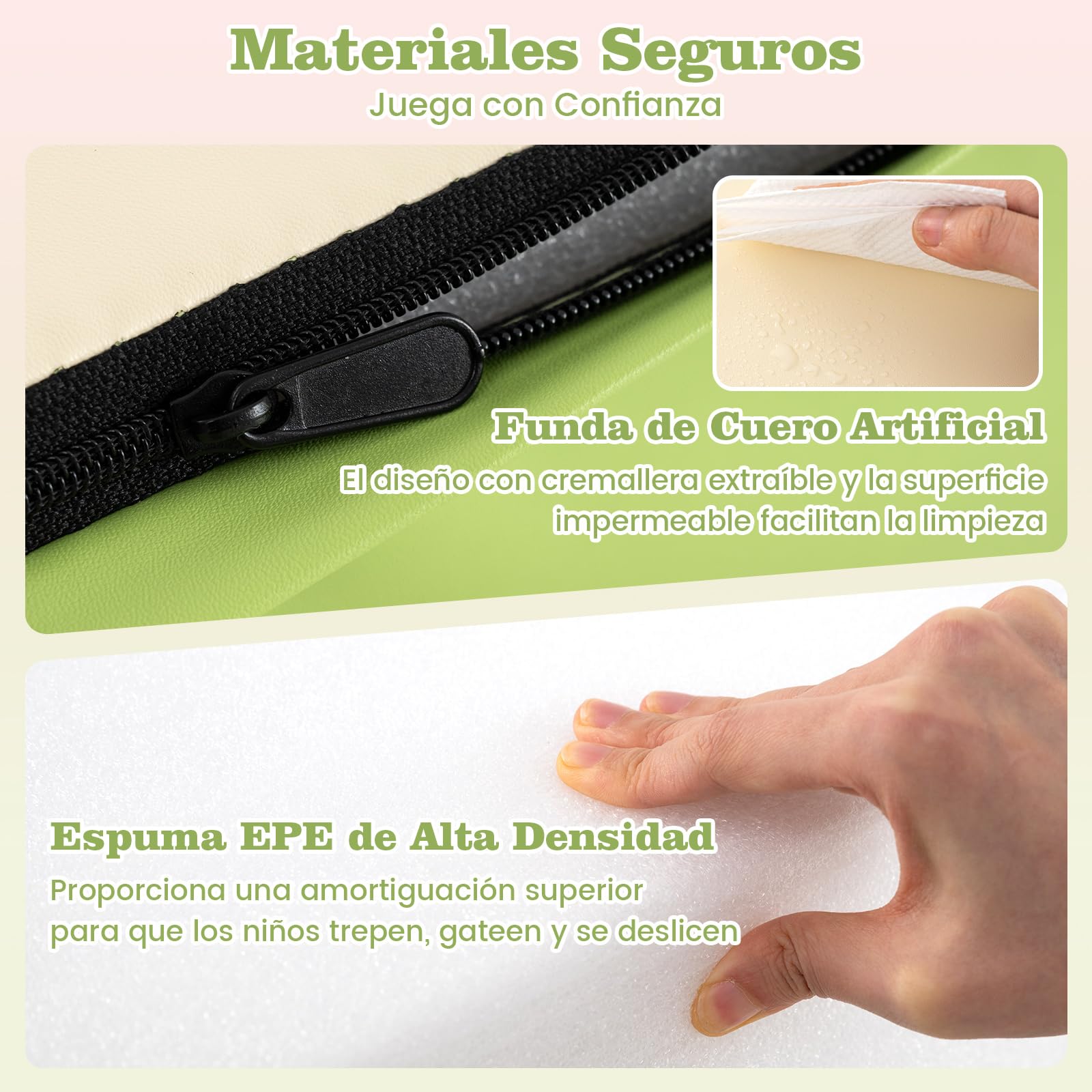 COSTWAY Juego de Bloques de Espuma Grandes para Bebé Bloques de Construcción Juguetes Educativos Ideal para Escalar Deslizar Gatear (Azul Claro y Rosa)