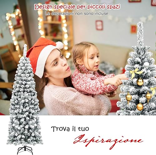 Miniatura 4 de OFFICEJOY Árbol de Navidad artificial de 6 pies con soporte de metal resistente y agujas de cloruro de polivinilo de calidad árbol de Navidad para