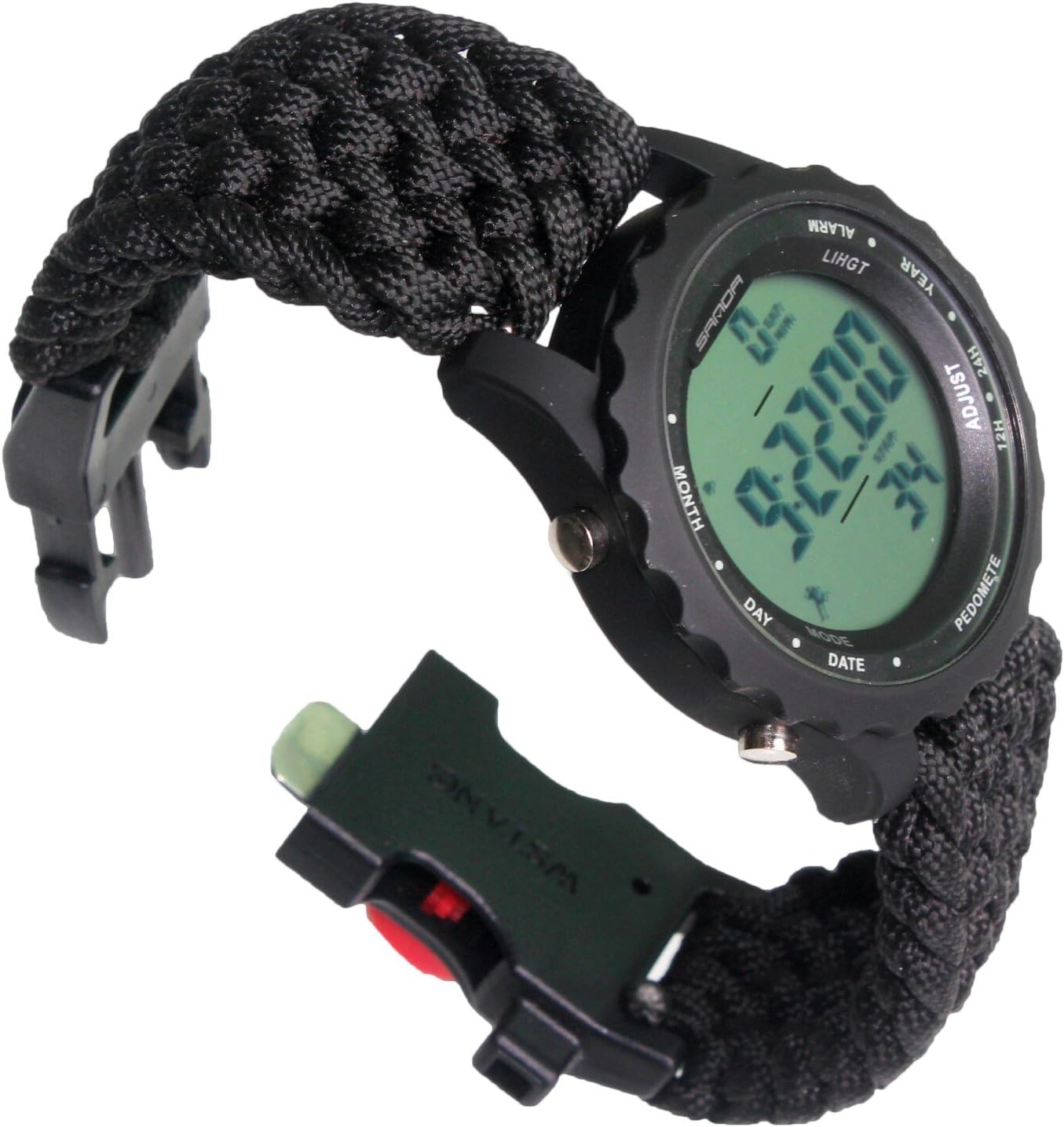 Amazon.co.jp paracorddiy 9 ½"メンズスポーツウォッチ防水ステップカウンタFunデジタル腕時計水shock