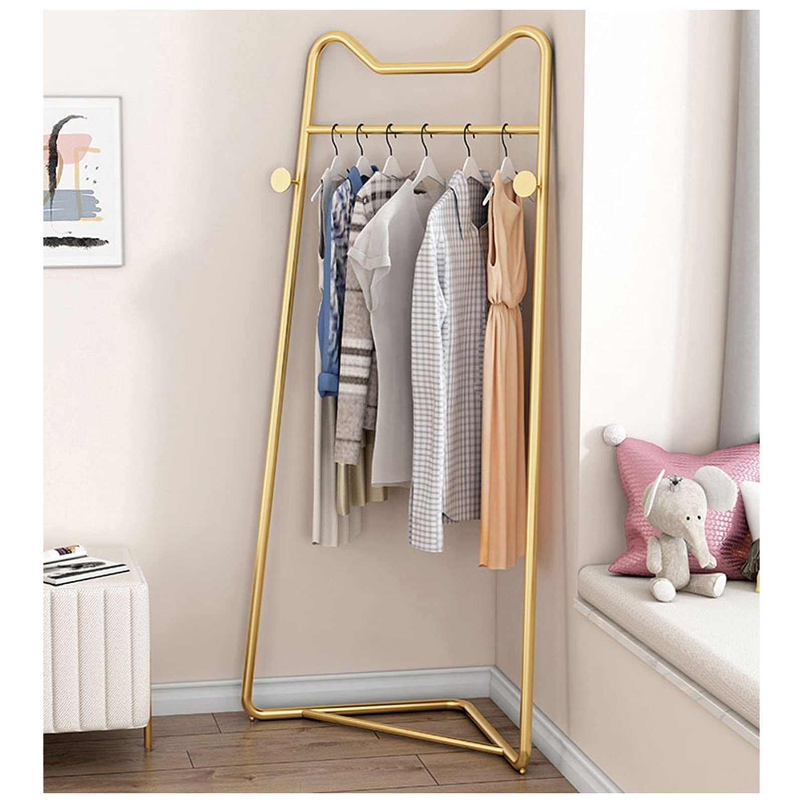 Portant à vêtements d'angle haut de gamme en acier épais de 22 mm