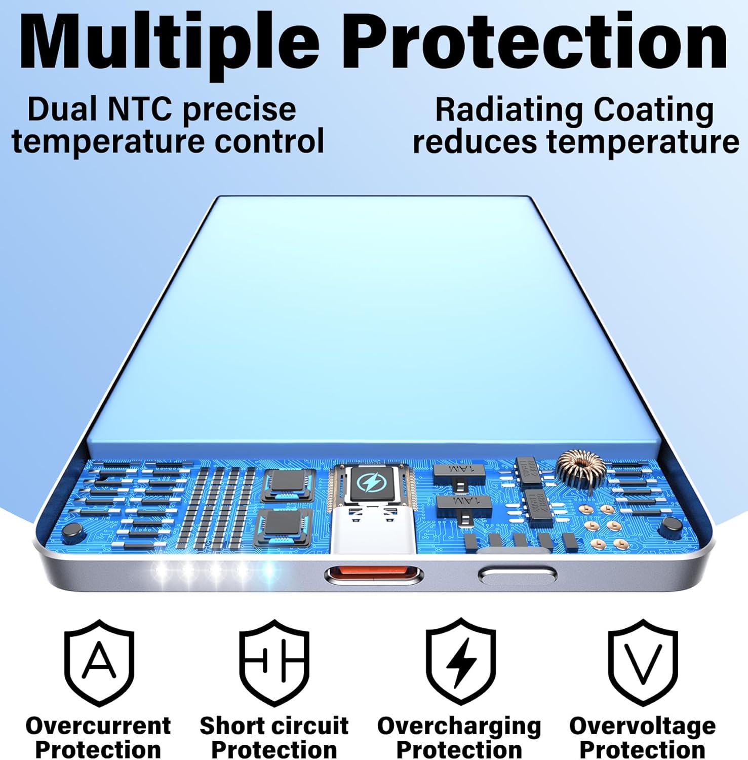 5000mAh for Magsafe Battery Pack Mini 22.5W Wireless Power Bank Fast Charging USB C in Out Power Pack, Magnetic Portable Charger Slim Powerbank for iPhone 17 16 15 14 13 Plus/ Pro/ Pro Max, Grey - Image 6