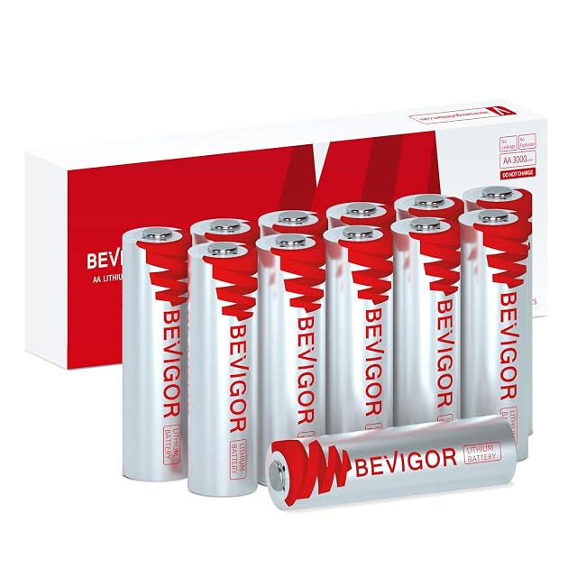 BEVIGOR Lithium Batteries AA 12Pack 3000mAh 1 5V Double A Lithium Battery Longer Lasting AA Batterie for Blink