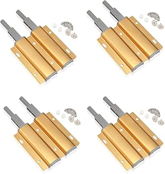 Magnetic HeavyDuty Cabinet Push to Open Latch 4 Pack Gold Double Push to Open Door Double Touch Latches for Kitchen Latches Hidden Cabinet Drawer Door Closures Release Hardware