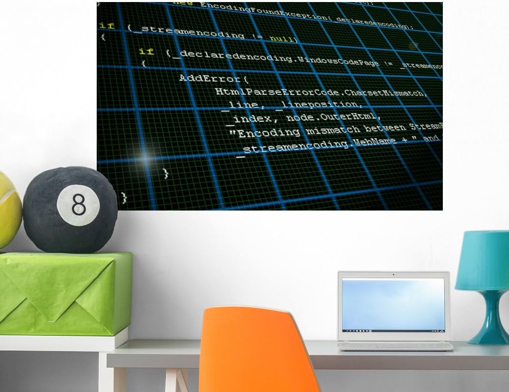 Amazon.com: Wallmonkeys FOT-8447579-36 WM169026 Programming Code Source ...