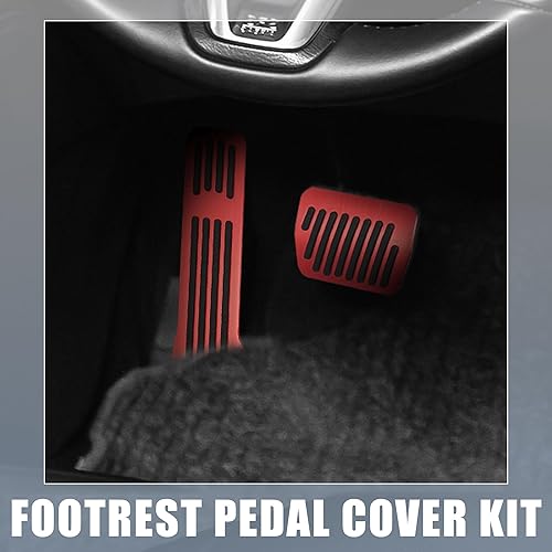 Miniatura 3 de Unifizz Coche 2 unids no perforaciones aleación de aluminio pedal cubiertas pie almohadillas rojo para Mazda 2 3 6 CX-3 CX-5 CX-9