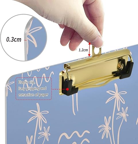 Miniatura 4 de River Trees - Portapapeles A4 sin costuras, tamaño de letra A4, para enfermera, profesor, suministros escolares, plateado, 12 x 9 pulgadas