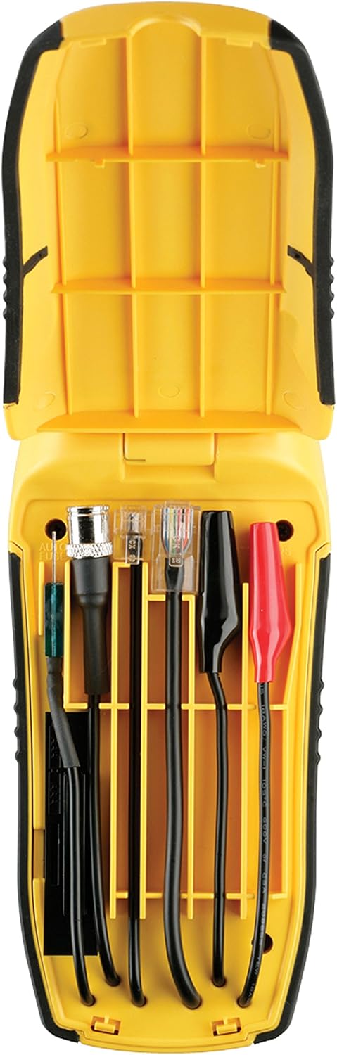 Sperry Instruments ET64220 Wire Tracker Wire Tracer, Audio / Video Installers Must-Have, for Coax, CAT 5, Speaker & Phone, Adapter plugs: RJ-45, RJ-11, Coax & More , Yellow