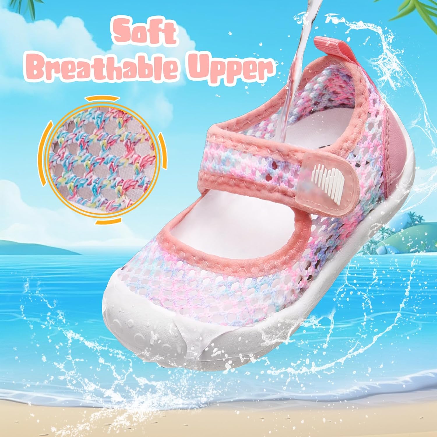 BARERUN Toddler Water Shoes Barefoot Water Shoes for Kids Baby Wide Aqua Socks with Arch Support Quick-Dry Breathable Boys Girls Sandals Walking Shoes for Beach Swim Pool Shoes - Image 4