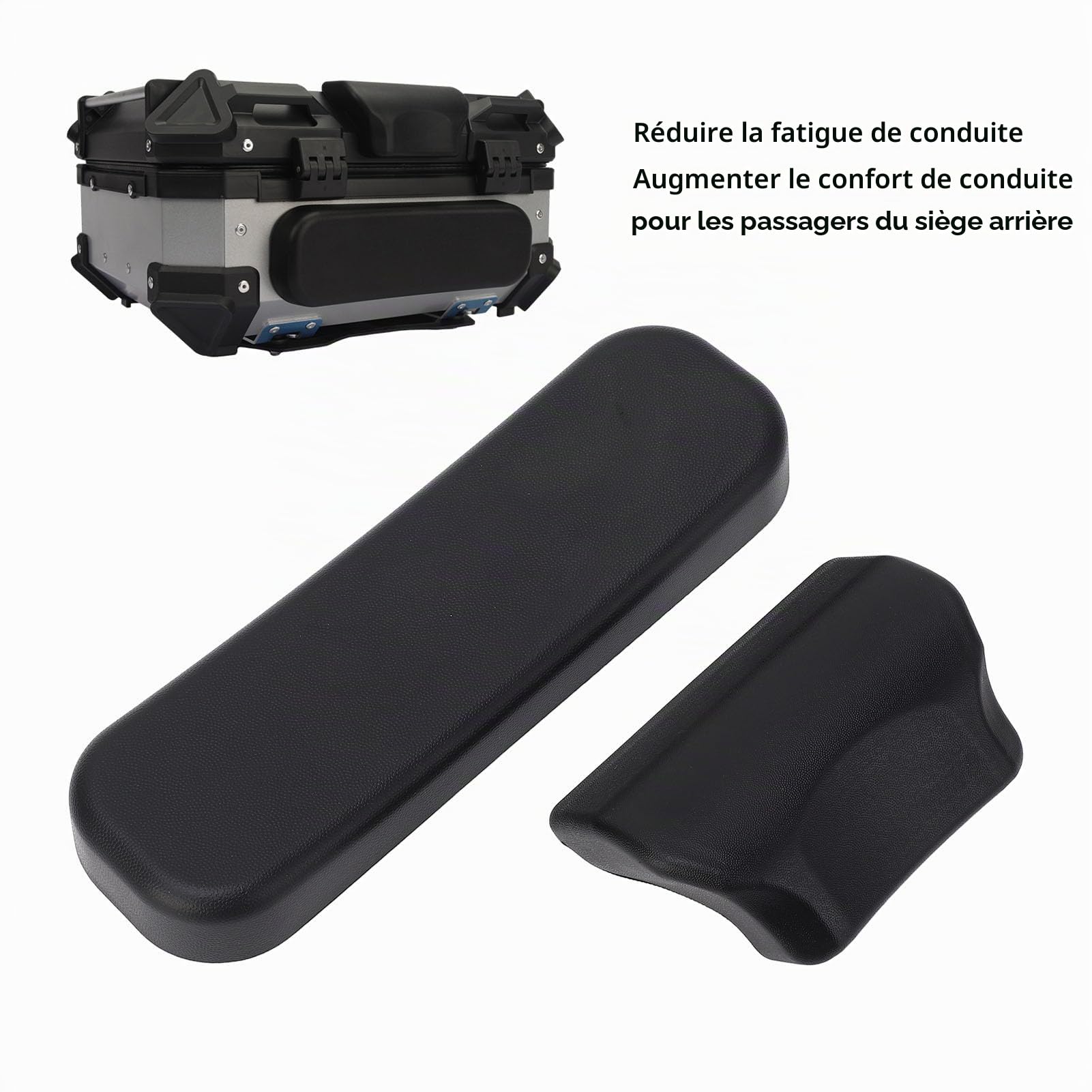Dossier de Coffre érieur de Moto Auto-adhésif, Coussinet de Dossier de Passager Autocollant pour Siège Confortable, Voyage Longue Distance