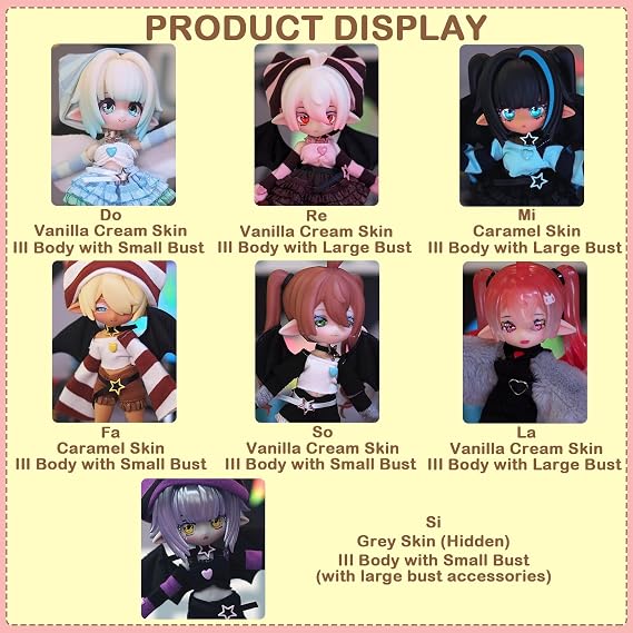 BEEMAI UF Doll Doremi-Band Series 1PC 1/12 BJD Blind Box Cute Figures Collectibles Birthday Gift