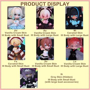 BEEMAI UF Doll Doremi-Band Series 1PC 1/12 BJD Blind Box Cute Figures Collectibles Birthday Gift