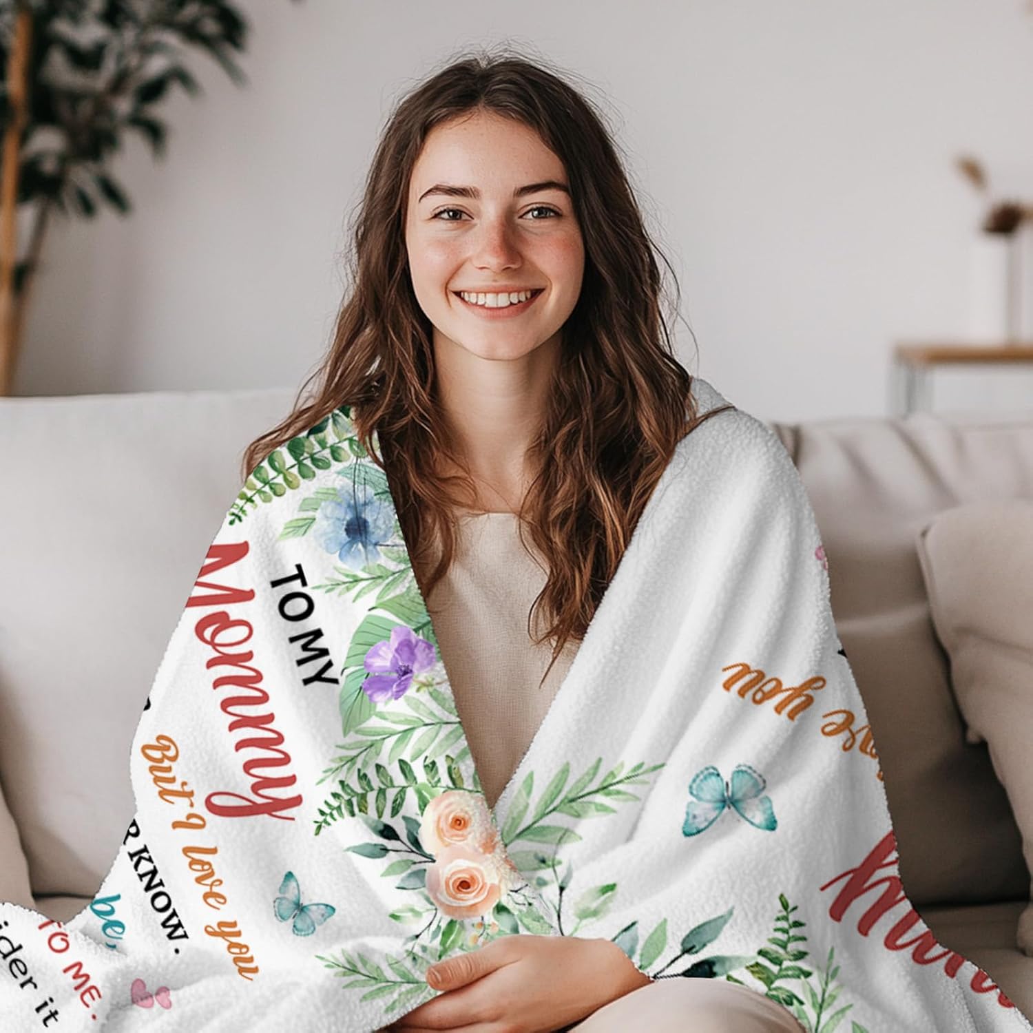 New Mom Blanket Gifts for Women, First Time Mom Gifts Ideas for Her, Best Gift for New Mom Mommy, Flannel Blankets for Couch, Sofa, Travel, Gifts for Christmas Thanksgiving Day 50x60in - Image 3