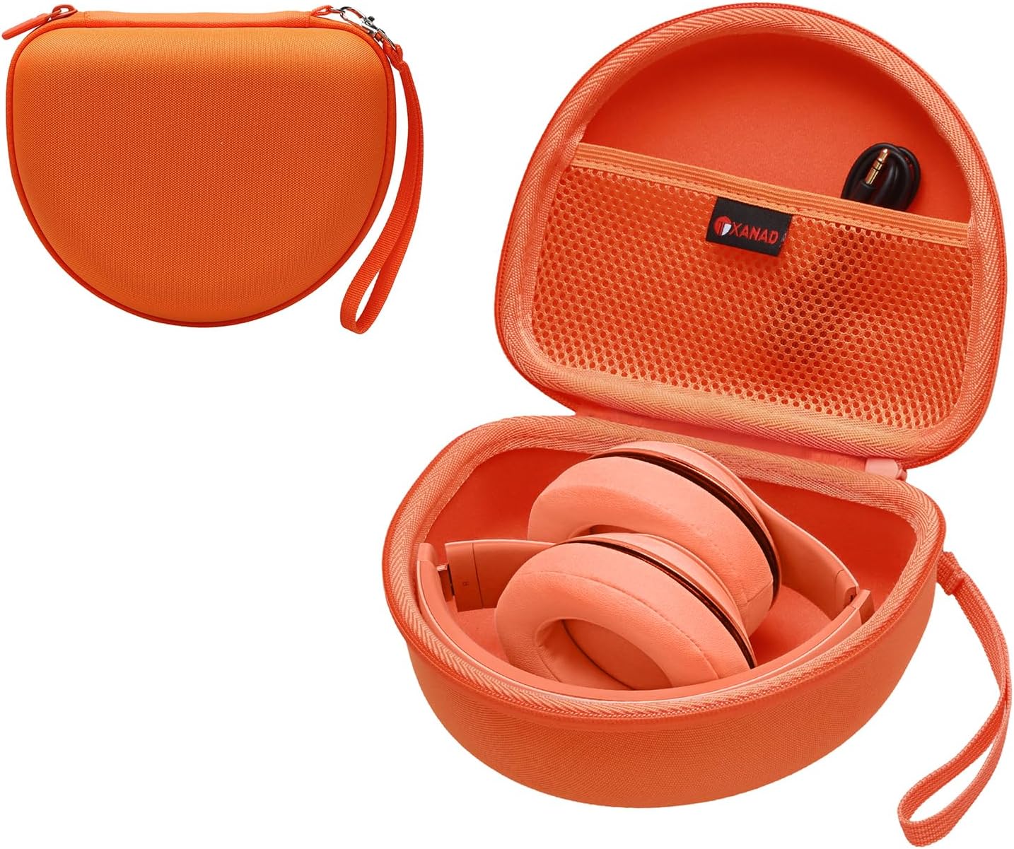 XANAD Hard case for Beats Solo 4 / Beats Studio Pro/Beats Studio 3 / Beats Solo 3 / Beats Solo 2 and for TOZO HT2 On-Ear Bluetooth Headphones (Orange)