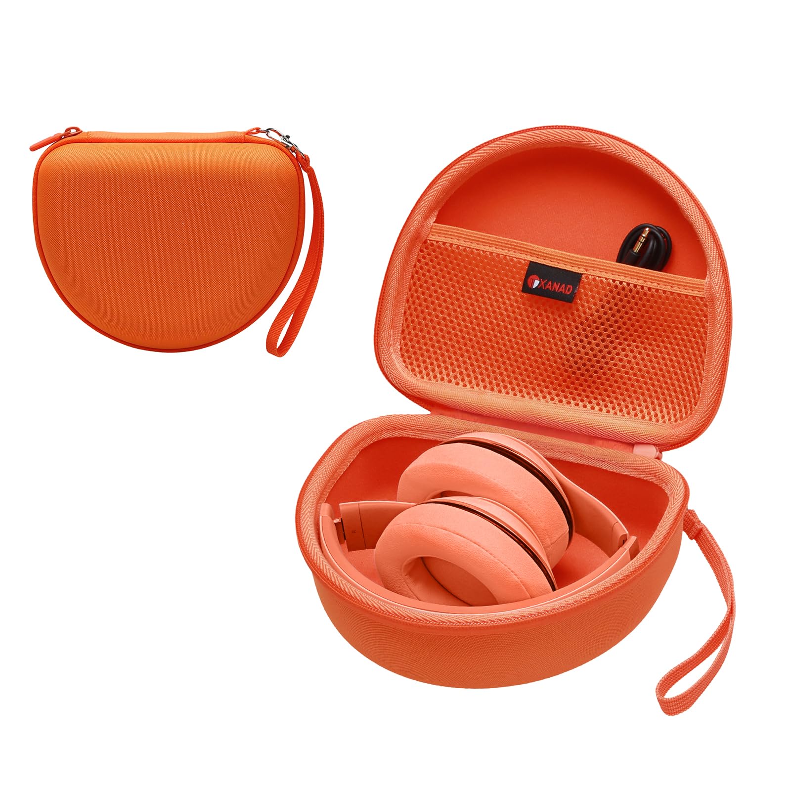 XANAD Hard case for Beats Solo 4 / Beats Studio Pro/Beats Studio 3 / Beats Solo 3 / Beats Solo 2 and for TOZO HT2 On-Ear Bluetooth Headphones (Orange)