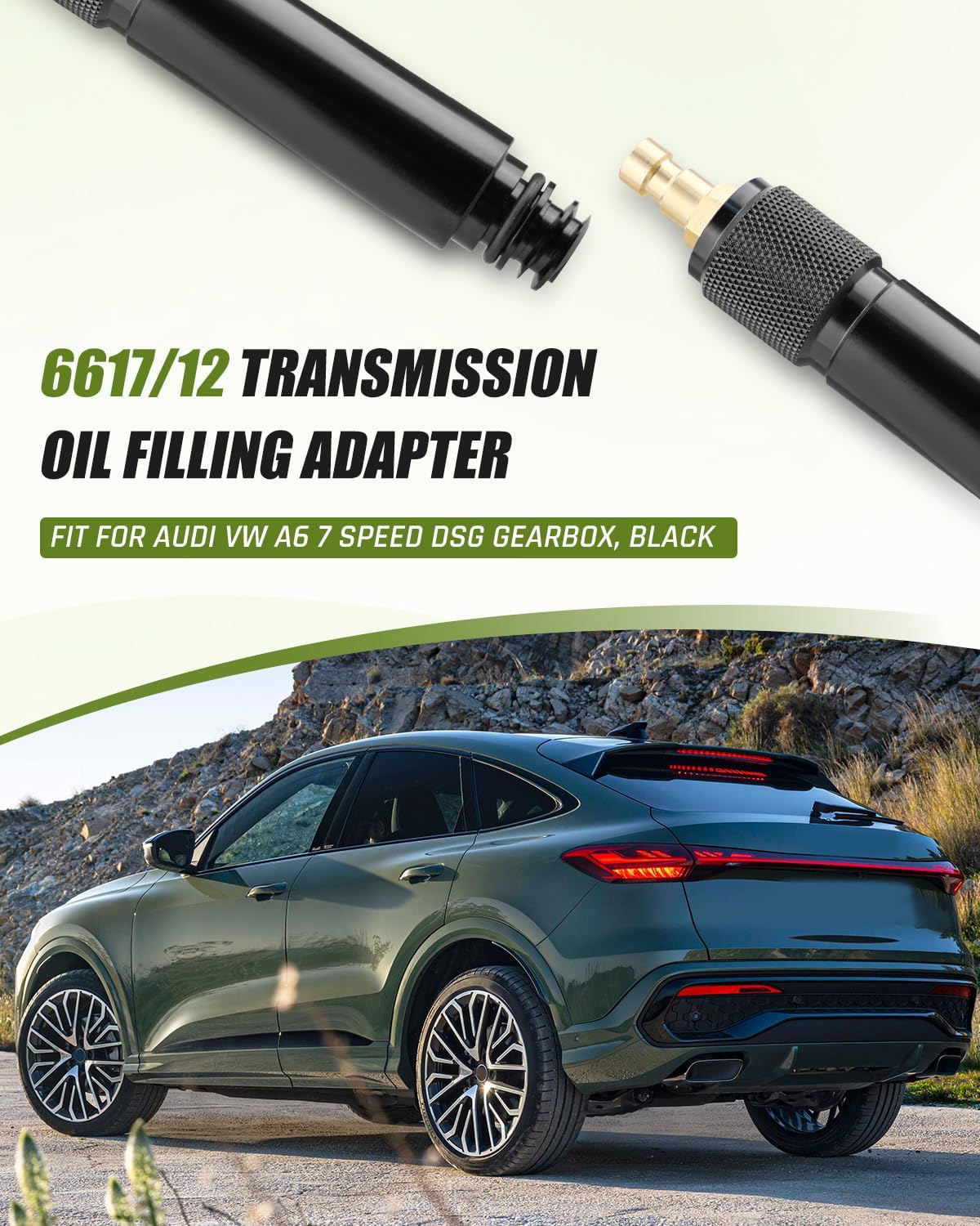 6617/12 Transmission Oil Filling Adapter Fit for Audi VW A6 7 Speed DSG Gearbox, Black