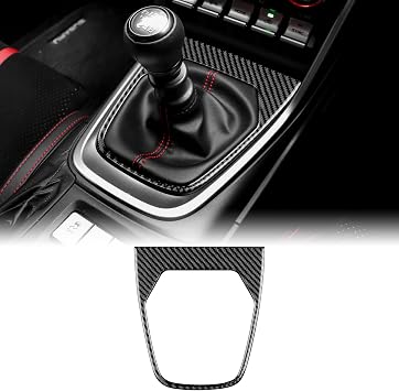 KUNGKIC for Toyota GR86 ZN8/Subaru BRZ ZD8 2021 2022 2023 Accessory,Real Carbon Fiber Car Center Control Gear Shift Knob Panel Cover Sticker Self-Adhesive Auto Parts Decor Interior Trim Black