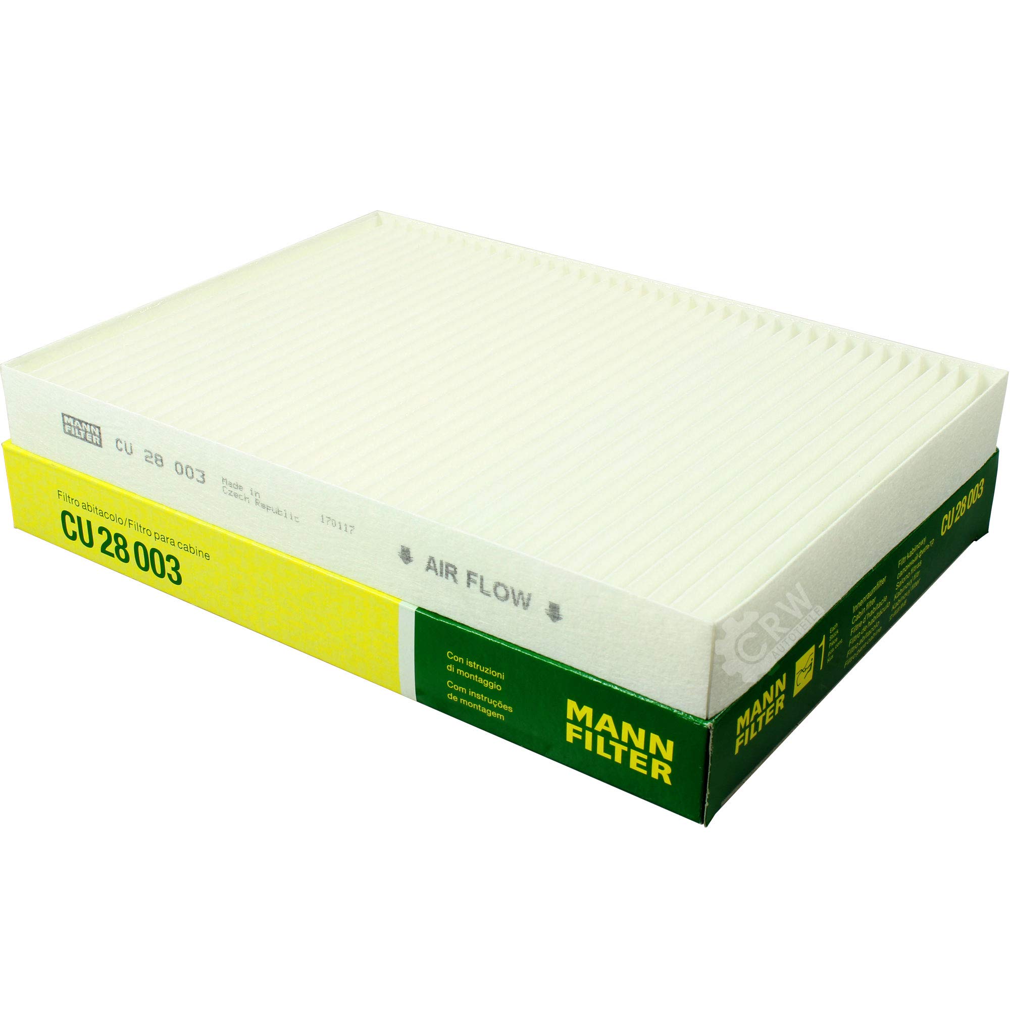 Paquete de inspección Kit de mantenimiento de filtros con filtro de aceite HU 821 x, filtro de aire C 22 029, filtro de combustible WK 820/1, filtro de habitáculo CU 28 003, tornillo de