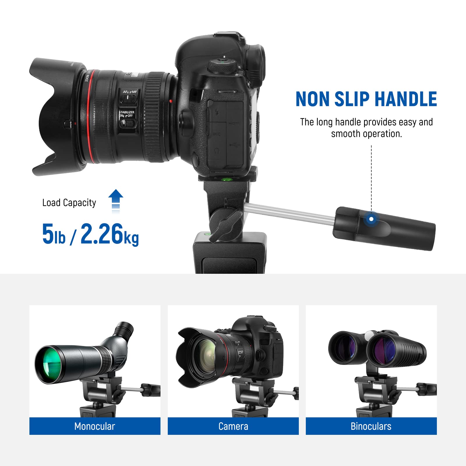 NEEWER Supporto per Finestrino Auto con Maniglia per Spotting Scope, Resistente per DSLR Telescopi, Rotazione a 360° Inclinazione a 120° per Osservazione di Fauna Selvaltica, Bird Watching, Scoutismo