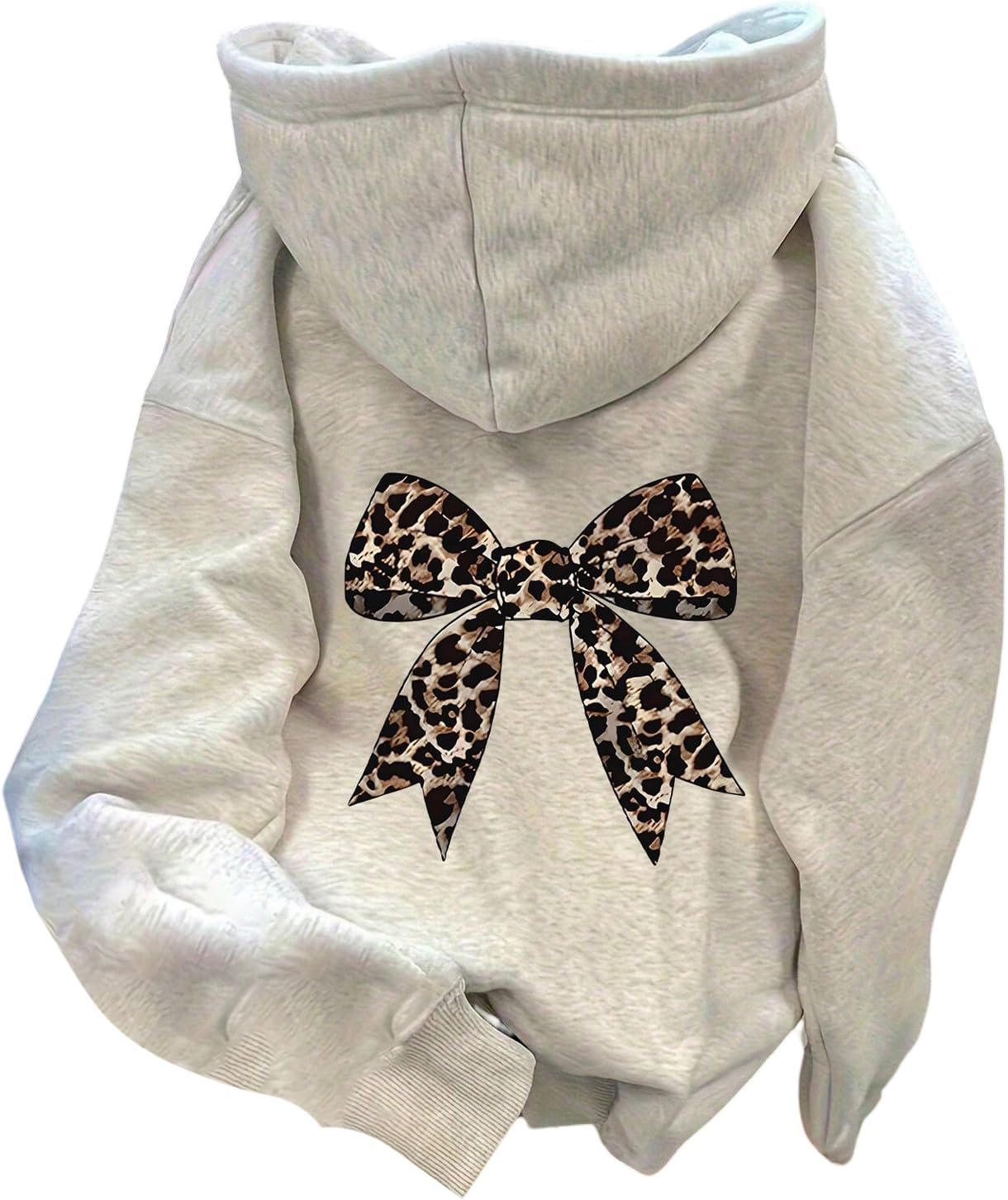 Milumia Women's Cherry Graphic Hoodies Oversized Long Sleeve Drawstring Sweatshirts