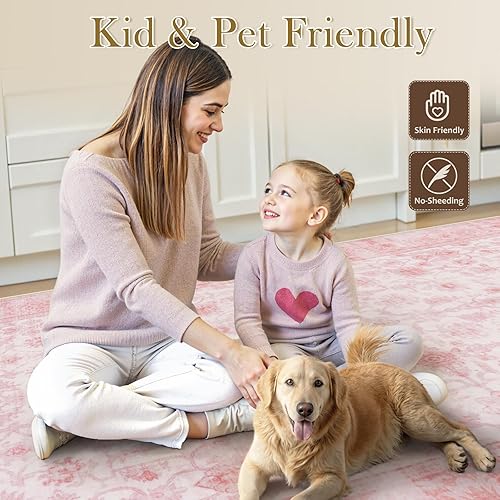 Miniatura 66 de LIVEBOX Alfombra lavable de 2 x 3 pulgadas, tapete pequeño para puerta de interior, tapete bohemio de pelo bajo para cocina, tapete envejecido