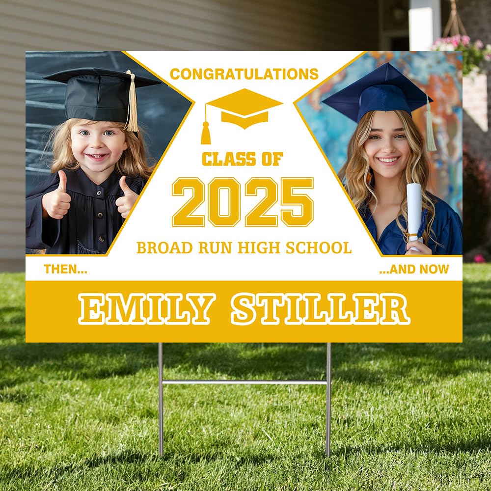 Graduate Yard Sign Personalized Graduation Yard Signs - Class Of 2025 ...