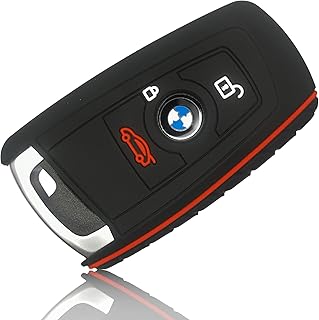 FoilsAndMore Hülle kompatibel mit BMW 3-4-Tasten Autoschlüssel (nur Keyless-Go) - Silikon Schutzhülle Cover Schlüsselhülle...