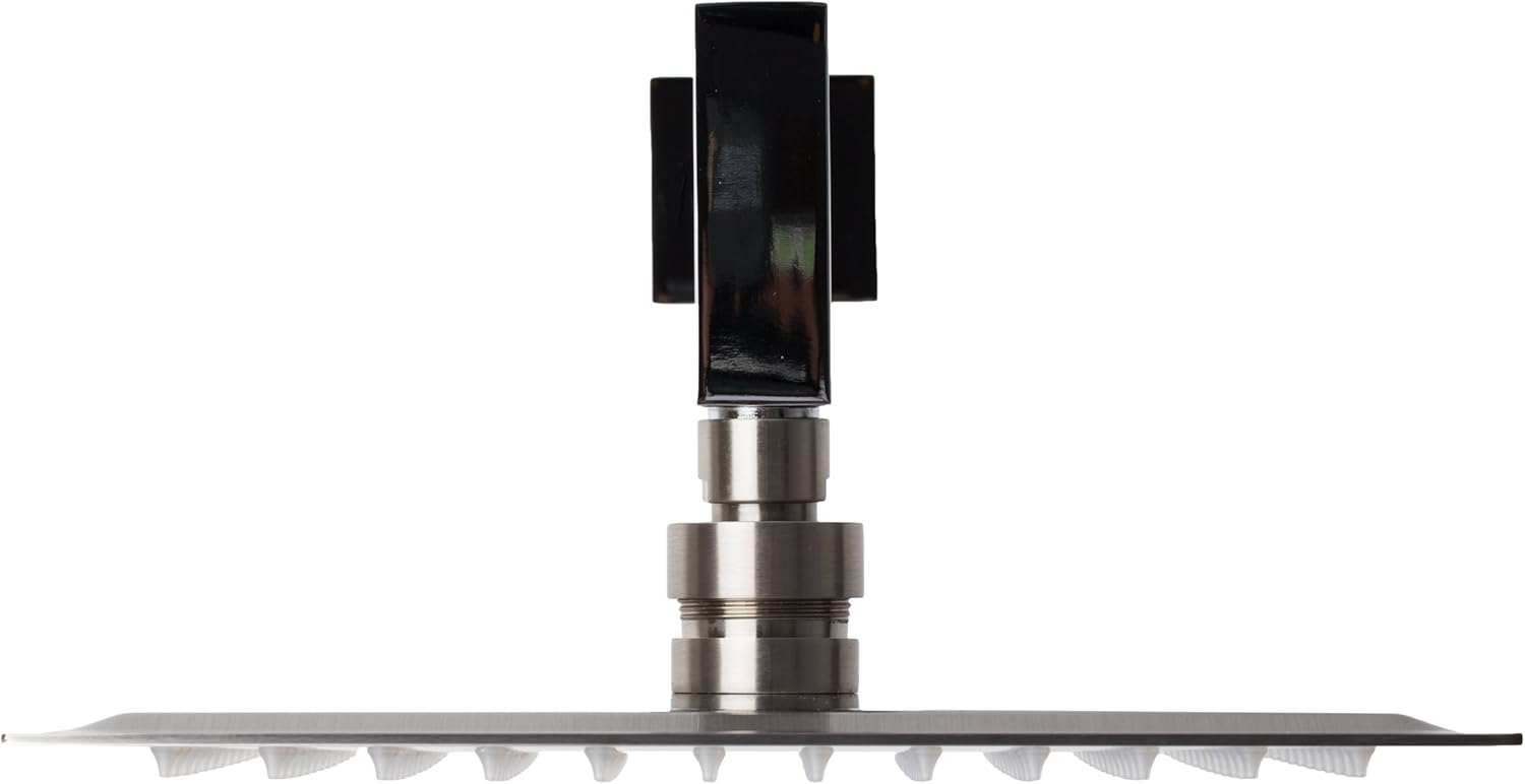 BAI 0419 Stainless Steel 10-inch Square Rainfall Shower Head in Brushed Nickel Finish