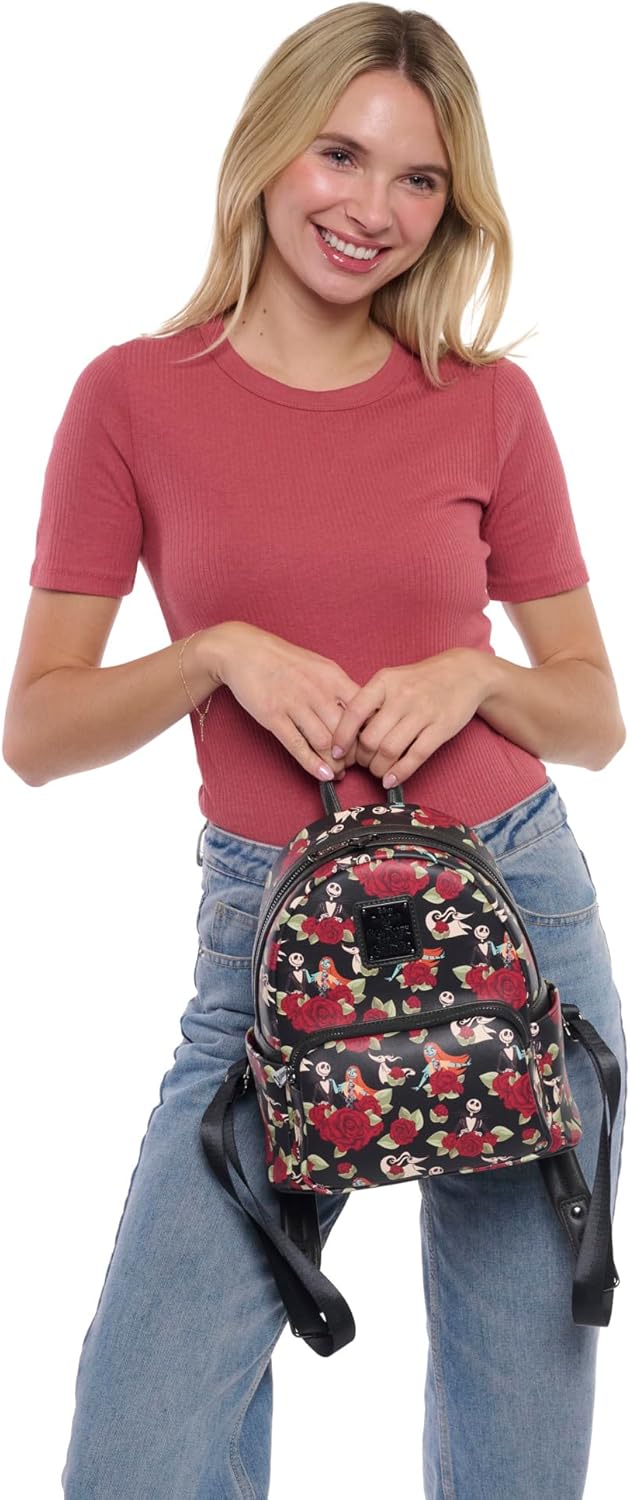 Loungefly Nightmare Before Christmas Mini Backpack Jack Skellington Sally Handbag Shoulder Bag