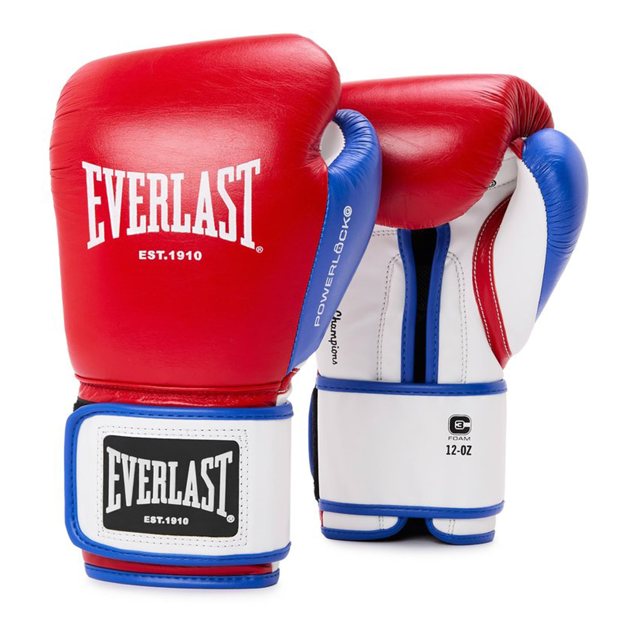 Everlast Powerlock OG Advanced 14oz Boxing Gloves, Red/White Boxing Gloves for Bags, Mitt Work & Sparring, Hook & Loop System, EverDri, C3 Foam Technology, Ergonomic Grip - Authentic Everlast Gear — image 1