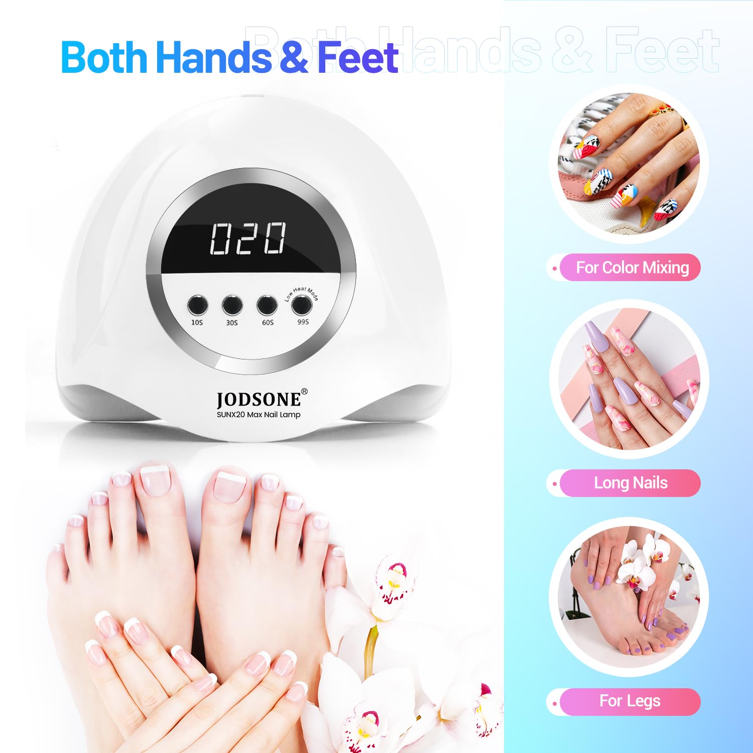 JODSONE UV LED Nail Lamp used for both hands and feet