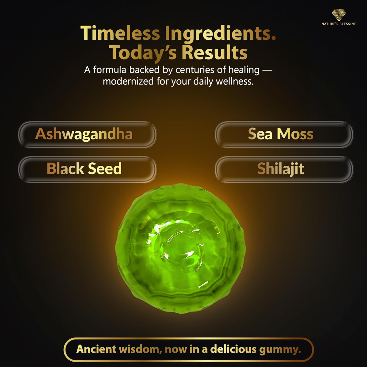 Sea Moss Gummies with Shilajit, Ashwagandha, Black Seed & Bladderwrack – 17,590mg Total Blend – Vegan, Non-GMO, Natural Wellness Supplement - Image 7