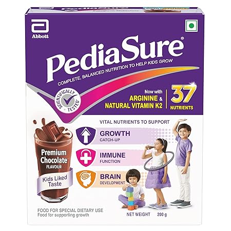 PediaSure Complete Balanced Nutritional Supplement to Help Kids Grow - 200 gm (Chocolate)- Box