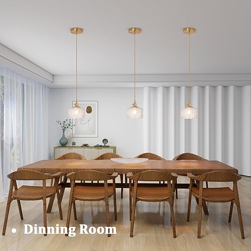 Miniatura 92 de Lámpara colgante con pantalla de cristal ámbar Scindapsus de cristal, lámpara colgante vintage de latón, luz colgante ajustable para cocina, isla