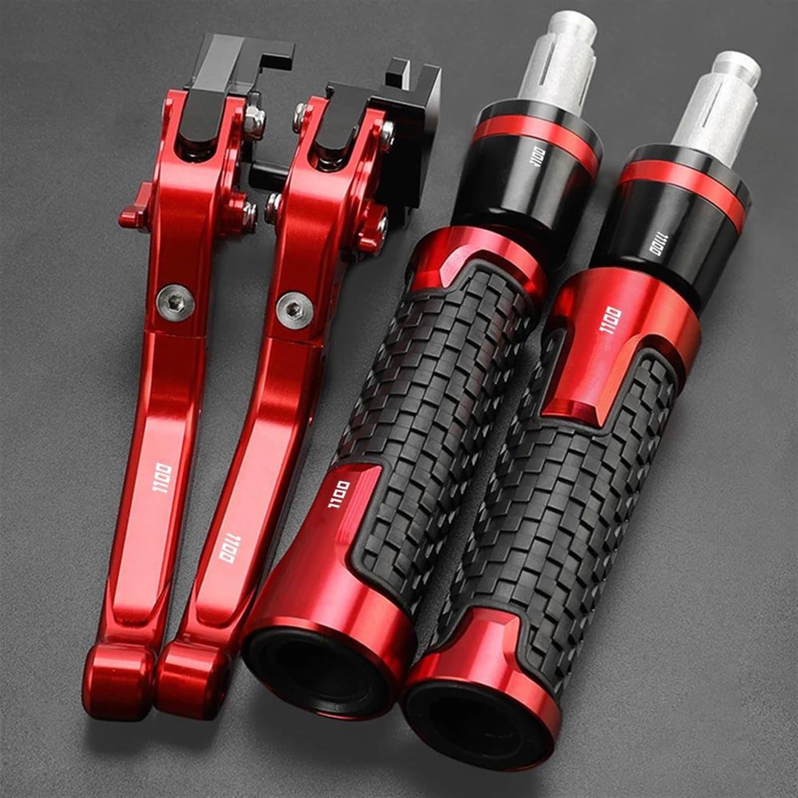 Poignées guidon moto et leviers frein embrayage rouge pour réparer Honda CBR1100XX 1996 à 2004