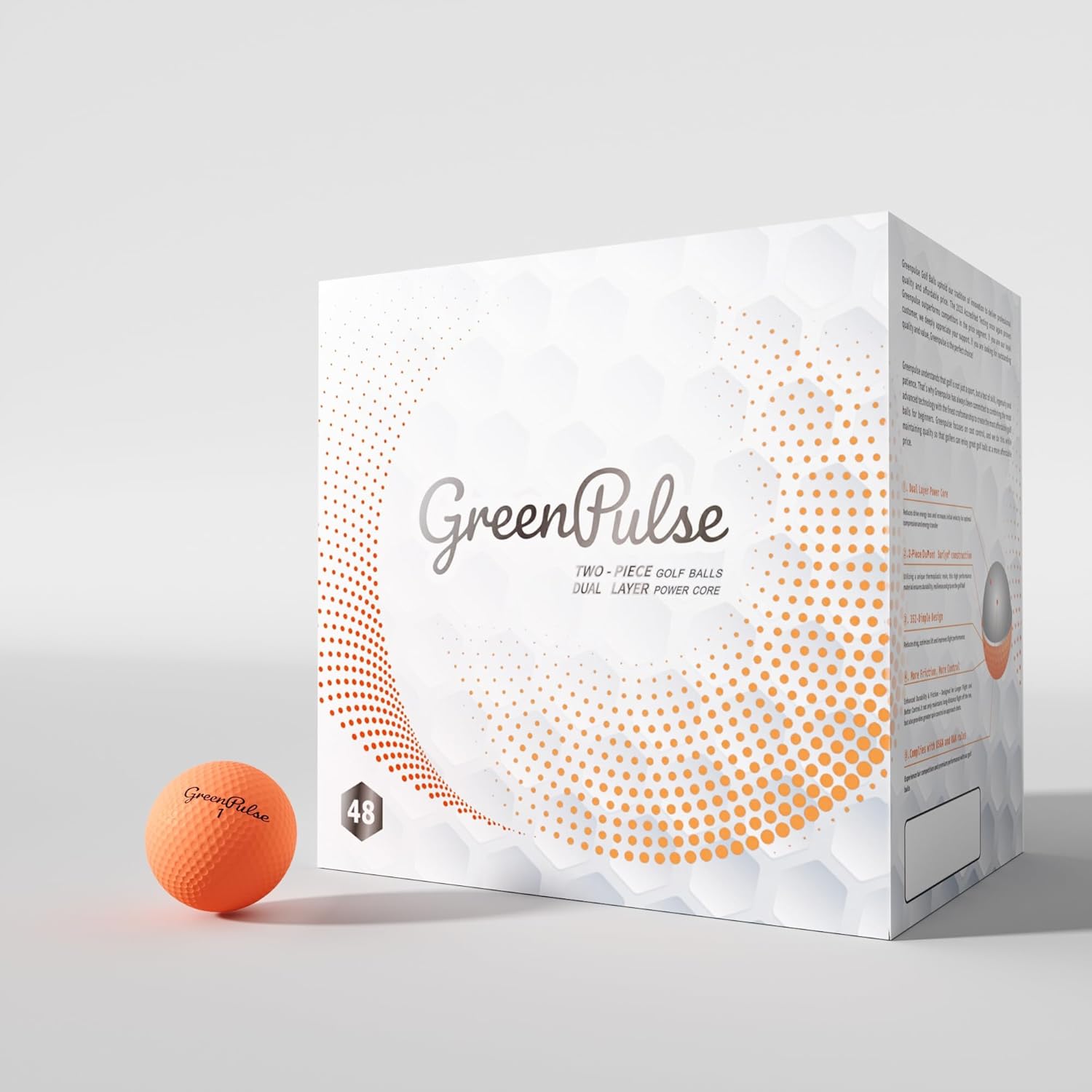 GREENPULSE Drive+ Distance Golf Balls – 2-Piece, Soft Feel with Low Spin Design for Maximum Distance
