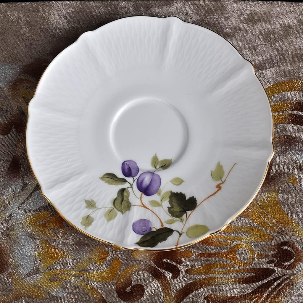 Country Scandinavian Gold Tea Cup Bone China and Saucer