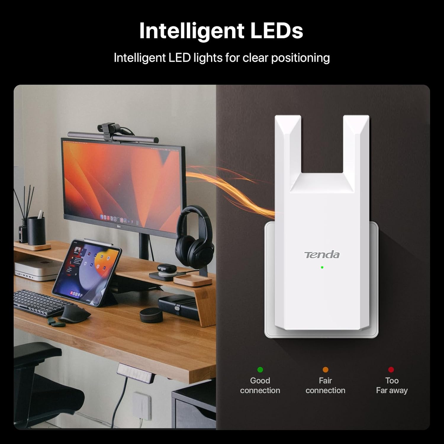 Tenda WiFi Extender N300, WiFi Extender Signal Booster, with Ethernet Port, Up to 800 Sq. Ft.,Single Band WiFi Booster, Repeater Mode&AP Mode,Easy Setup,2.4GHz only(R10-WT) - Image 5