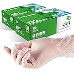 Dr.GreenPanda XL 200pcs Great Value Pack Clear Vinyl Disposable Gloves Food Safe Food Service Food Prep Food Handling Cooking Cleaning Multipurpose Light Work Latex Free Powder Free Non-Sterile