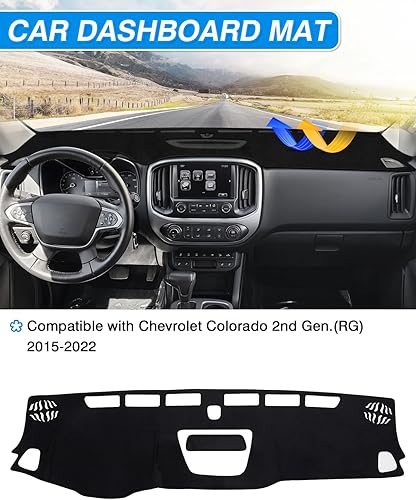 Miniatura 2 de CARTIST Cubierta de tablero de ajuste personalizado para Chevrolet/Chevy Colorado 2015-2020 2021 2022 Accesorios Cubierta de tablero Alfombrilla