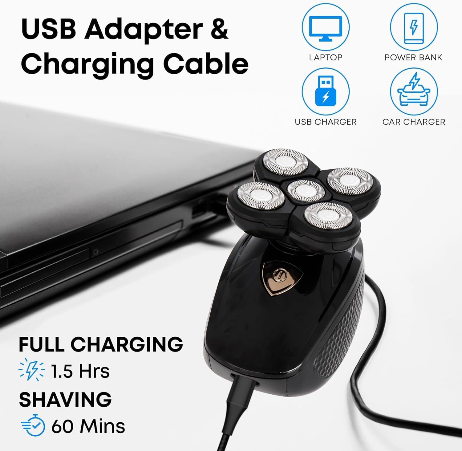 Head Shavers for Bald Men: Bald Head Shavers for Men - Head Shaver - Head Shavers for Men - Electric Head Shavers for Men - Head Razors for Bald Men - Bald Head Shaver - Head Shavers for Bald Men