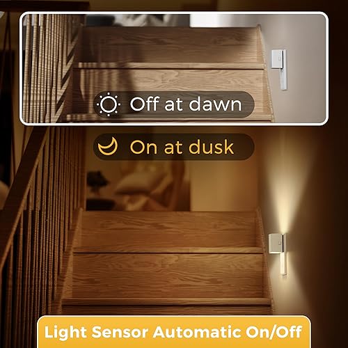Miniatura 6 de L LOHAS LED Luz nocturna, paquete de 2 luces nocturnas enchufables a la pared, sensor de atardecer a amanecer, brillo ajustable de 0-100 lúmenes,