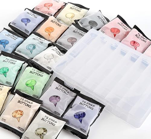 Miniatura 7 de Lemonfilter Kit de botón a presión con alicates a presión, 400 juegos de cierres a presión T5 de plástico sin coser, sujetadores de arranque, kits