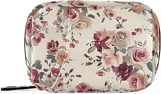 Vintage Roses Weekly Medicine Pill Organizer Travel Pill Case Box Holder Container Small for Vitamin Supplement
