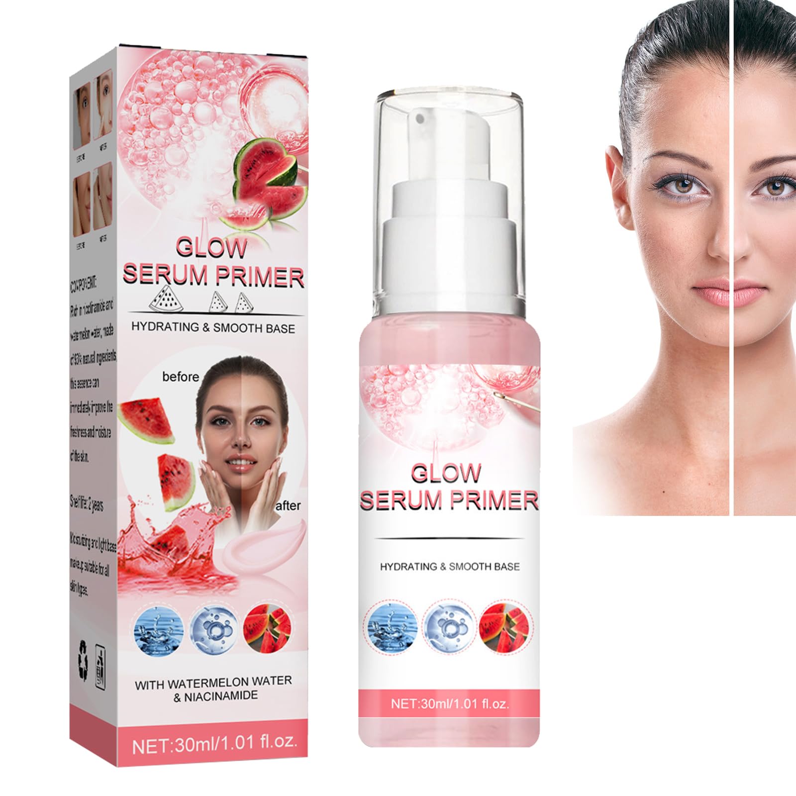 Essence Glow Serum,Glow Boosting Serum for Face,Essence Watermelon Glow Serum,Essence Good Stuff Glow Serum,Watermelon Glow Boosting Serum for Face,Watermelon Serum Hydrating,100ml